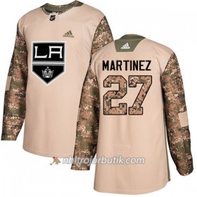 Män Ishockey Los Angeles Kings Tröja Alec Martinez 27 Adidas 2017-2018 Camo Veterans Day Practice Authentic